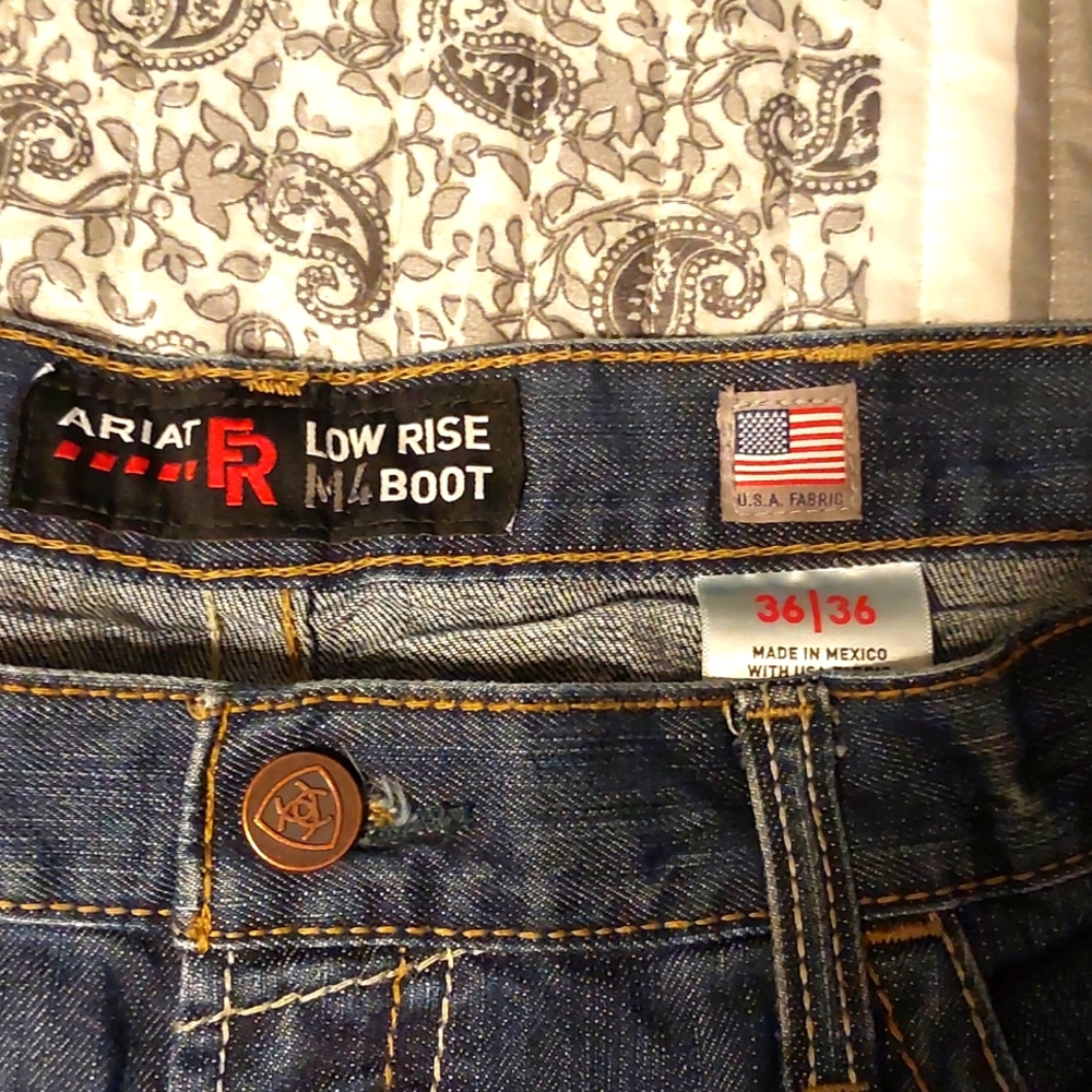 36x36 Mens Ariat FR Low Rise Bootcut Jeans